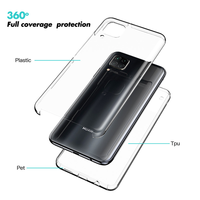 Protection d'écran 360° + coque de téléphone en TPU pour iPhone, film protecteur pour Samsung, coque de protection pour Xiaomi