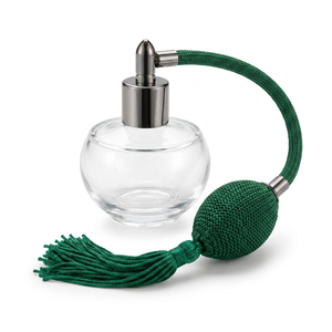 Flacon de <span class=keywords><strong>parfum</strong></span> haut de gamme noir à pompon, flacon de <span class=keywords><strong>parfum</strong></span> vintage en verre vide en forme d'ampoule tricotée, flacon pulvérisateur pour la décoration intérieure - Product Image 5