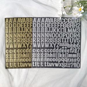 Étiquettes autocollantes en plastique givré A4 imperméables pour lettres et chiffres, idéales pour la décoration de fêtes et festivals, feuille d'autocollants DIY à forte adhérence - Product Image 1
