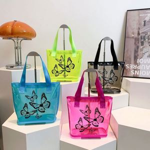 Fashion <b>Jelly</b> Shopping Large Shoulder Crossbody Transparent <b>Clear</b> Pvc Tote Bag for Women Beach Travel - Product Image 2