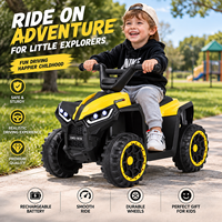 Voiture électrique tout-terrain pour enfants de haute qualité avec fonction anti-retournement, quatre roues motrices, batterie 6V, musique et lumières
