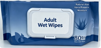 Lingettes humides féminines pour peaux sensibles, biodégradables, jetables pour adultes, 80 lingettes