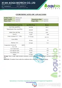 Acido miristico di grado cosmetico prezzo Cas 544-63-8 acido miristico 99%