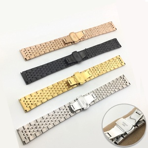 Bracelets de montre Jettda en acier inoxydable, extrémités courbées, 20 mm, 22 mm, <span class=keywords><strong>bracelet</strong></span> universel, accessoires pour poignet - Product Image 1