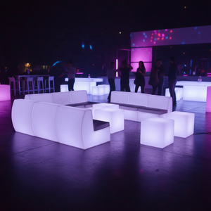 Canapé en forme de I à 4 places avec éclairage LED de luxe pour restaurant (Sf201) - Product Image 6