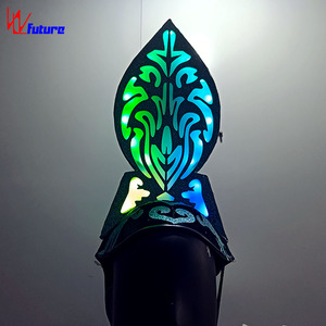 Diadema LED Cyberpunk, Tocado Alto para Discoteca, Bailarina <span class=keywords><strong>Gogo</strong></span>, Festival Rave, Pasarela de Moda, Espectáculo - Product Image 2