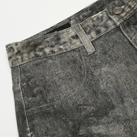 Jean en denim vintage délavé à l'acide de haute qualité, coupe baril, avec coutures courbées, jambe large et ample, effet usé, style streetwear, hiver, 100% denim