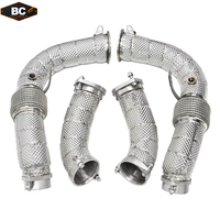 Tuyau de descente pour M5 G90 G99 S68 4.4T V8 2024+ en acier inoxydable SS 304, échappement haute performance avec isolation, traversant et creux