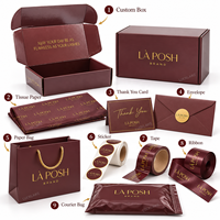 Boîtes cadeaux rouges personnalisées de grande taille avec estampage à chaud doré, boîtes cadeaux en carton de haute qualité pour les marques de beauté et de mode de la Saint-Valentin