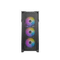 Boîtier de PC de jeu Antec AX90 noir, tour moyenne, en alliage d'aluminium, façade perforée, ATX avec fenêtre latérale, support de carte mère