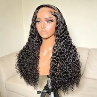 Wig Rambut Asli Vietnam Tanpa Lem HD Lace Frontal, Kepadatan 250, Warna Cokelat, Wig Rambut Manusia untuk Wanita Kulit Hitam, Wig Keriting Lace Front