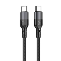 Kabel Data pengisi daya cepat, kabel Data tipe-c ke tipe-c PD 60W, kabel pengisian daya Cepat USB 2.0 PD3.0 Tipe c