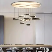 Lampadario moderno di lusso in vetro a sospensione lampadario a LED in argento mercurio lampada da interno soggiorno illuminazione a sospensione per Bar dell'hotel