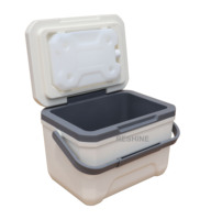 Glacière BBQ portable d'extérieur pour camping, isotherme en PE, capacité 7qt (6L) pour canettes, aliments, vin, étanche