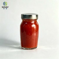Lot de pots en verre miniatures de 130 ml style Mason, récipients haute transparence pour sauces, confitures et emballages alimentaires souvenirs