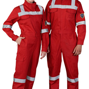 Ensemble d'uniformes de travail de protection <span class=keywords><strong>Salopette</strong></span> ignifuge et épaissie en pur coton avec fonction antistatique et logo personnalisé - Product Image 3