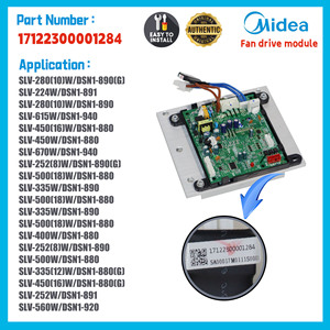 Module de commande de ventilateur Midea VRF 17122300001284, module de ventilateur à onduleur DC, carte PCB de l'unité extérieure, pièces de rechange HVAC - Product Image 2