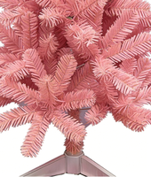 Sapin de Noël artificiel en PVC de haute qualité, 90 cm, rose, bleu, blanc, articulé, léger, pour intérieur/extérieur, décoration de fêtes