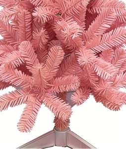 Sapin de Noël artificiel <span class=keywords><strong>en</strong></span> PVC de haute qualité, 90 cm, rose, bleu, blanc, articulé, léger, pour intérieur/extérieur, décoration de fêtes - Product Image 3