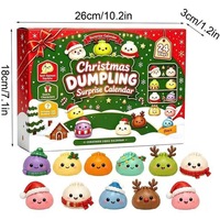 Nouveau Calendrier de l'Avent et Boîte Mystère de Noël de Haute Qualité du Guangdong, Jouets Squishy à Presser pour Enfants, Cadeau de Noël