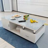 Table console minimaliste moderne, table basse en verre économique, combinaison pour petit salon, meuble TV