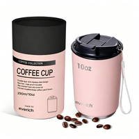 Vente en gros de tasses à café en acier inoxydable isolées sous vide de 10 oz, 100% étanches, avec couvercle rabattable, réutilisables, pour les voyages, OEM/ODM