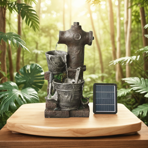 Ev ve dış dekorasyon için su çeşmesi ile güneş enerjisi musluk parlak LED - Product Image 3