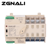 Interruptor de Transferencia Automática de Doble Potencia 220/380V, Tipo Riel DIN, 2P 3P 4P, 125A 100A, Milisegundos, Trifásico, Tipo PC, 20kA, CE