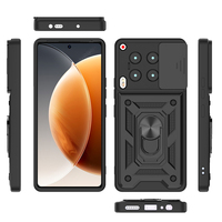 Coque de téléphone antichoc en TPU+PC avec support magnétique pour objectif d'appareil photo Itel A50 4G A70 A60/A60S P65 P55 RS4 S24 S23 Plus