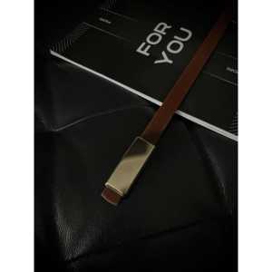 Cinturón Delgado Rectangular Fiori para Mujer, Hebilla de Aleación, Estilo Casual, Cinturón de Cuero PU - Product Image 3