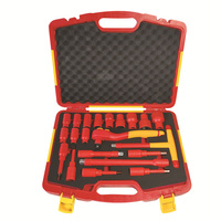 S683-21 SFREYA VDE 1000V boîtier d'outils d'isolation isolé double couleur 21 pièces kit de clé à douille