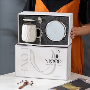 Factory Supply <b>USB</b> <b>Heating</b> Ceramic Coffee Mug Thermostatic 55 Degrees Spoon Water Cup Ceramic Coffee Cup Ceramic Tea Cup - Product Image 5