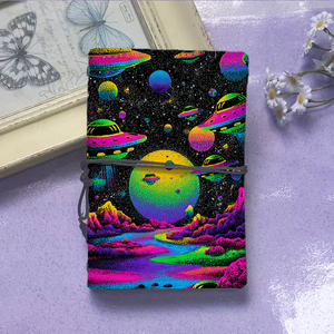 Carnet de bureau A6 fait à la main 80 feuilles remplaçables papier vintage épais parfait pour les <span class=keywords><strong>adultes</strong></span> de travail avec des feuilles de palmier dans divers - Product Image 2