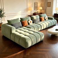 Canapé modulaire de style simple et moderne, design modulaire en forme de L, doux et confortable, adapté à la maison et à l'hôtel