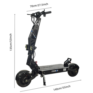 Vente en gros, dropshipping, scooter électrique pliable pour adultes R7, 60V 72V, double moteur, pneus tout-terrain de 11 pouces, 30AH 40AH, autonomie de 60-120 km - Product Image 4