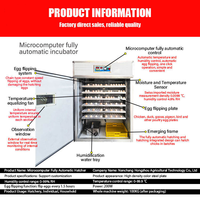 Incubateur d'œufs automatique 1056 places en gros pour l'élevage – Machine à couver les œufs de poule, canard, oie, caille – Système solaire pour l'agriculture