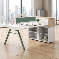 Poste de travail de bureau individuel avec cloison de séparation, bureau informatique moderne, ensemble de mobilier de direction de luxe, vente en gros
