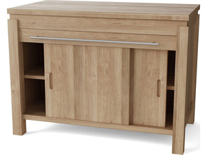 Buffet <span class=keywords><strong>d</strong></span>'extérieur moderne en teck massif, armoire <span class=keywords><strong>de</strong></span> rangement en bois durable avec poignées métalliques pour villas et projets hôteliers - Product Image 2