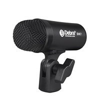 Kit de microphones de scène DK7 dynamiques filaires avec suppression du bruit pour batterie, XLR inclus pour grosse caisse, tom, cymbales - Métal, Vente en gros