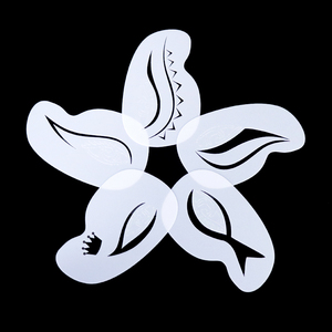 <span class=keywords><strong>Stencil</strong></span> per Tatuaggi Temporanei Riutilizzabili in PET Mylar Blu/Bianco 6CM*9.5CM con Design Personalizzato e Logo Privato per Aerografo, Pittura Facciale e Body Art - Product Image 6