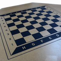 Plateau de jeu de crokinole et d'échecs de tournoi de 30 pouces, plateau de jeu en bois, octogone régulier pour deux joueurs