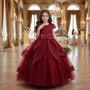 <span class=keywords><strong>Robe</strong></span> de Mariée Fille <span class=keywords><strong>d</strong></span>'<span class=keywords><strong>Honneur</strong></span> Douillette Style Western, <span class=keywords><strong>Robe</strong></span> <span class=keywords><strong>d</strong></span>'Anniversaire Enfant Superposée, <span class=keywords><strong>Robe</strong></span> Élégante pour Grandes Filles de 12 Ans - Product Image 3