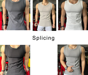 Canotta Sportiva Estiva da Uomo Slim Fit ad Asciugatura Rapida, Design Senza Maniche con Tessitura Pettinata per Tempo Libero, Corsa e Allenamento - Product Image 3