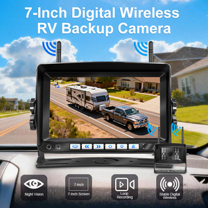 Système de surveillance sans fil à enregistrement en boucle <span class=keywords><strong>pour</strong></span> camions et camping-cars, caméra de recul étanche avec vision nocturne infrarouge et moniteur AHD 7 pouces - Product Image 2