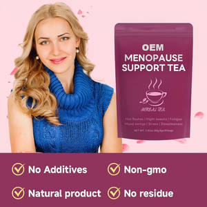 Té Herbal Mixto para el Apoyo a la Menopausia OEM, con Bayas de Goji, Rosa, Peonía, Jujube, Angélica, Jengibre y Longan, 10 Bolsitas de 8g, Caja de 80g - Product Image 3
