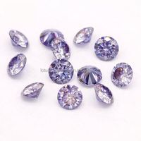 VVS gros Gra certifié D couleur violet clair Moissanite couleur pierres en vrac