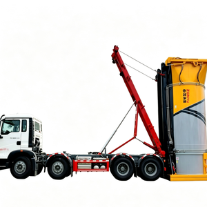 Camion poubelle à bras articulé 8x4, station de compression mobile, bac de compression amovible, collecte des déchets - Product Image 1
