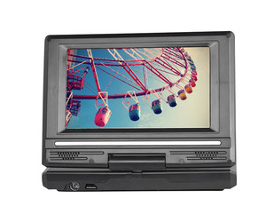Draagbare 7Inch Oplaadbare Batterij <span class=keywords><strong>Game</strong></span> Analoge Tv Fm Radio Usb Dvd-speler - Product Image 3