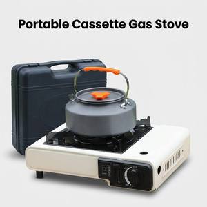 Réchaud à gaz portable à cassette, cuisinière de camping au <span class=keywords><strong>butane</strong></span>, barbecue, mini-réchaud double usage <span class=keywords><strong>pour</strong></span> la maison et les voyages - Product Image 1