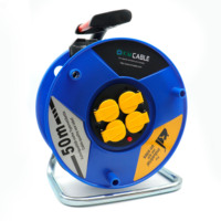 Bobine de câble d'extension UK EU DE Type Plug 0-20m 0-40m 0-50m Bobine de cordon portable